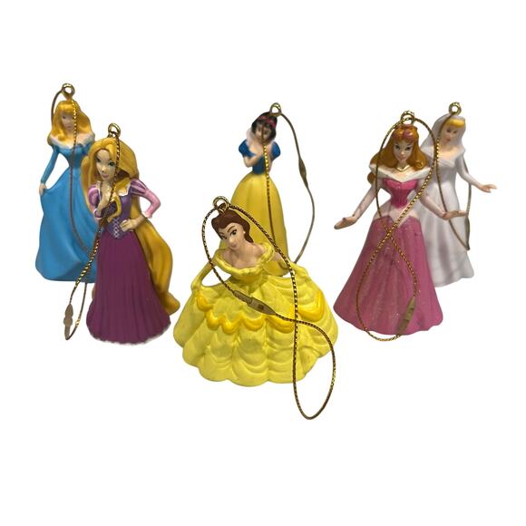 Disney Princess Aurora Belle Cinderella Rapunzel Snow White Christmas Ornaments - Picture 1 of 4